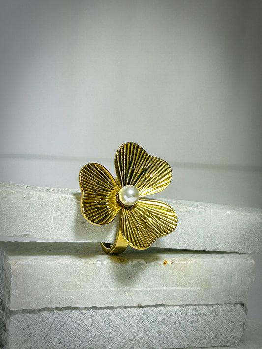Botanical Pearl Statement Ring