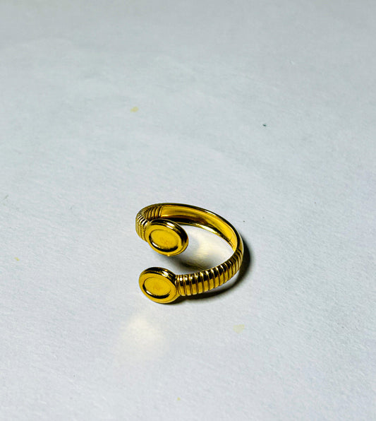 Gold Spiral Coil Ring