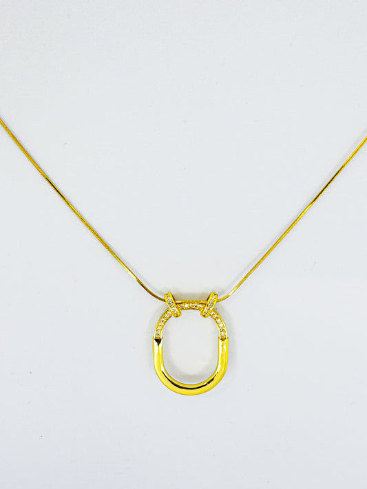 Gold Oval Link Necklace