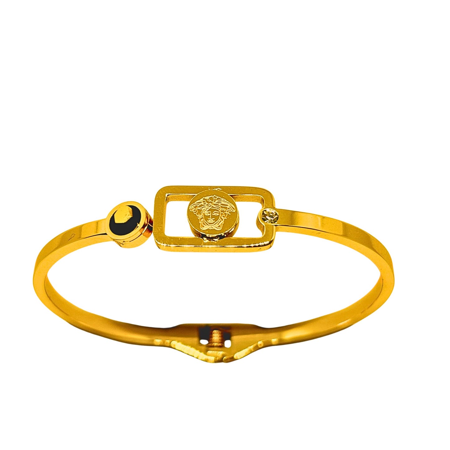Luxury Gold Medusa Cuff Bracelet - Designer Inspired Open Bangle