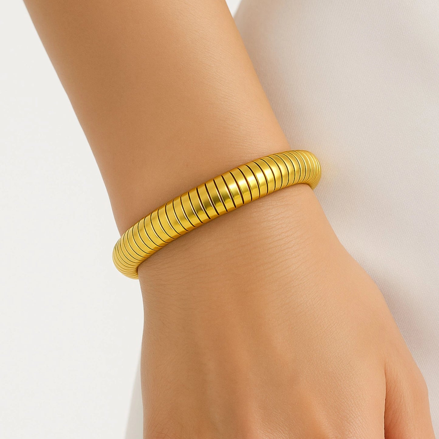 Gold Tubogas Flex Bracelet
