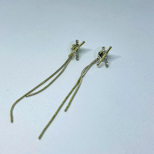 X Silver Earrings